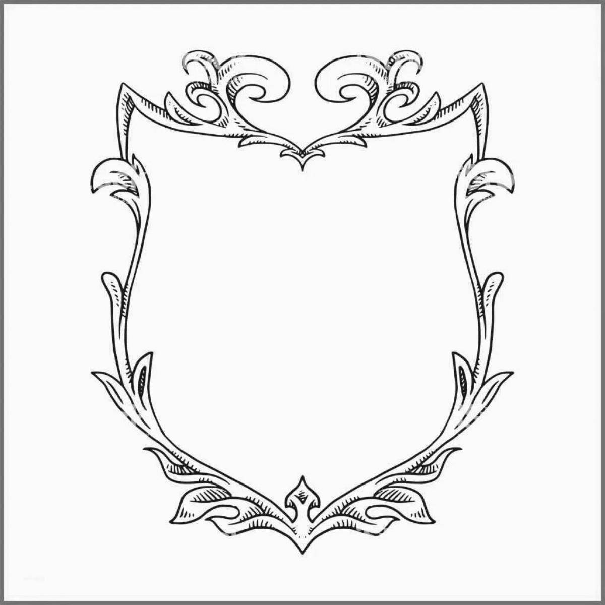 Luxury coloring coat of arms of my family