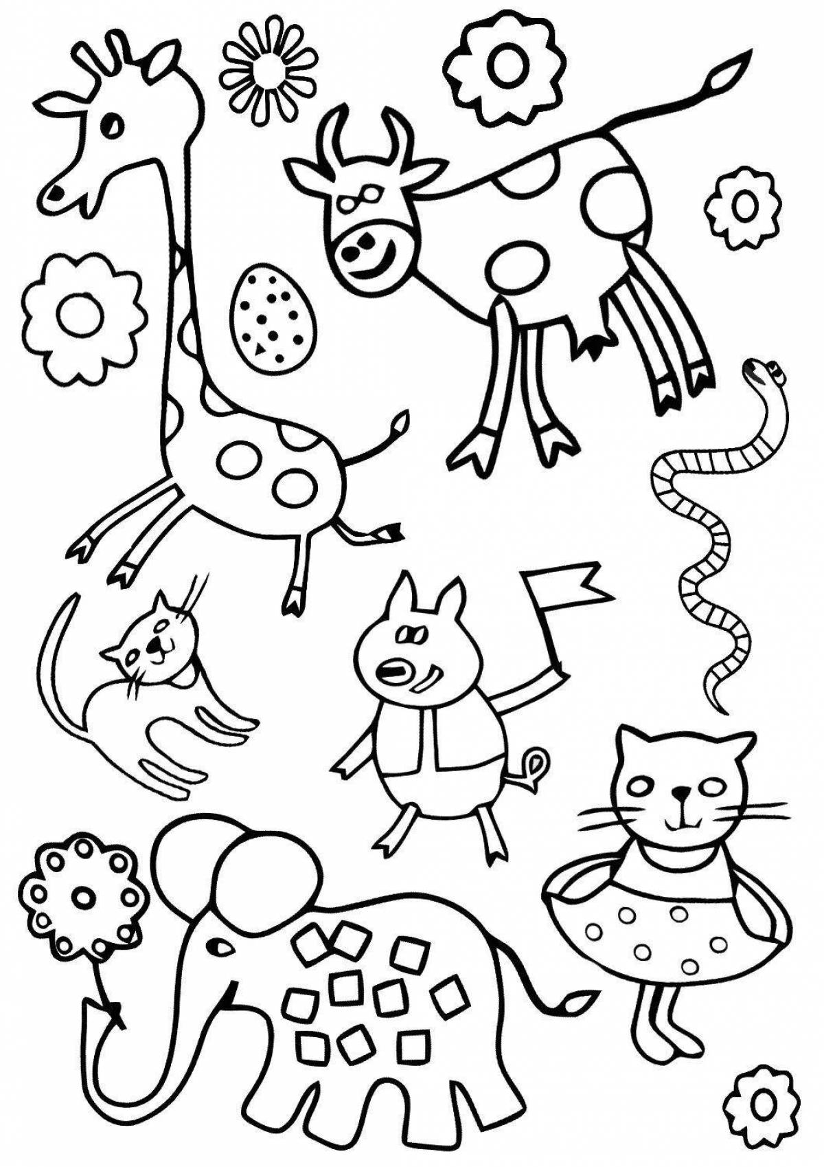 Fun coloring stickers for kids