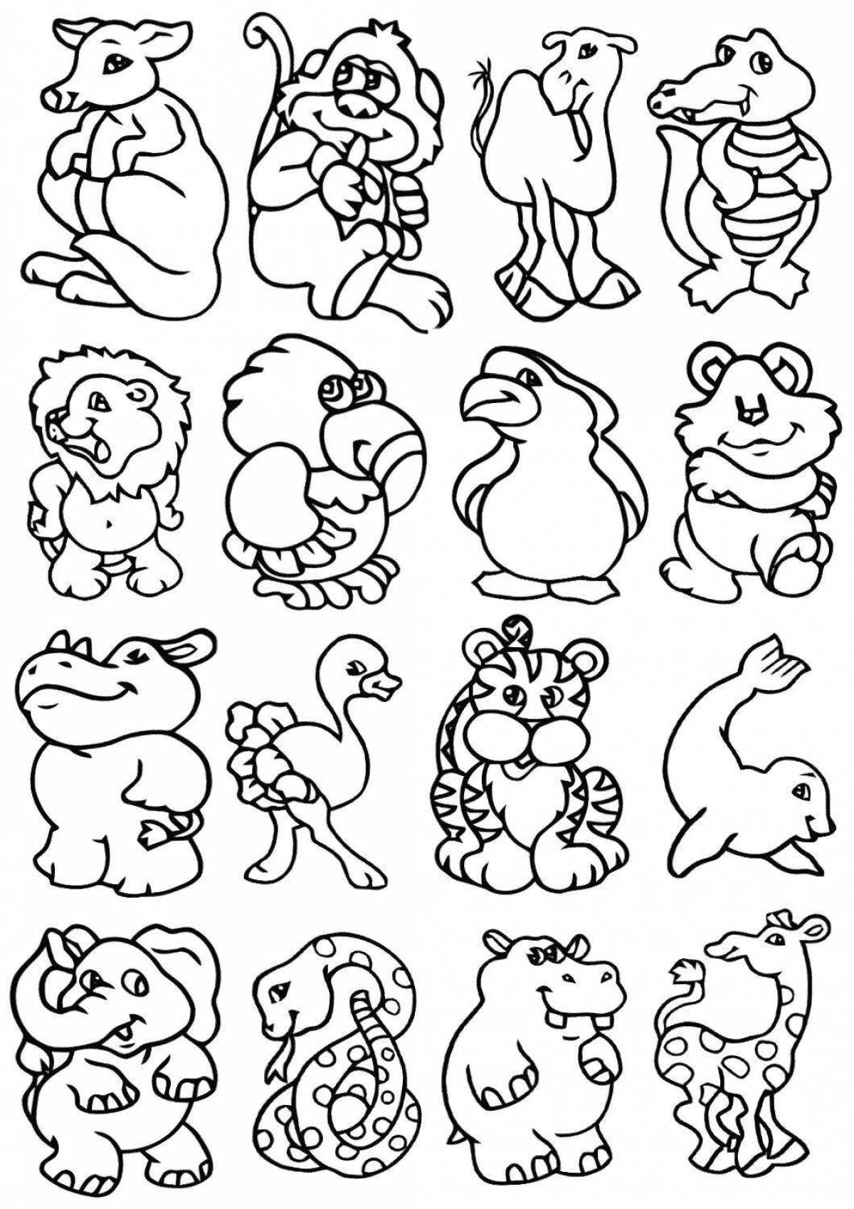 Playful coloring stickers for kids