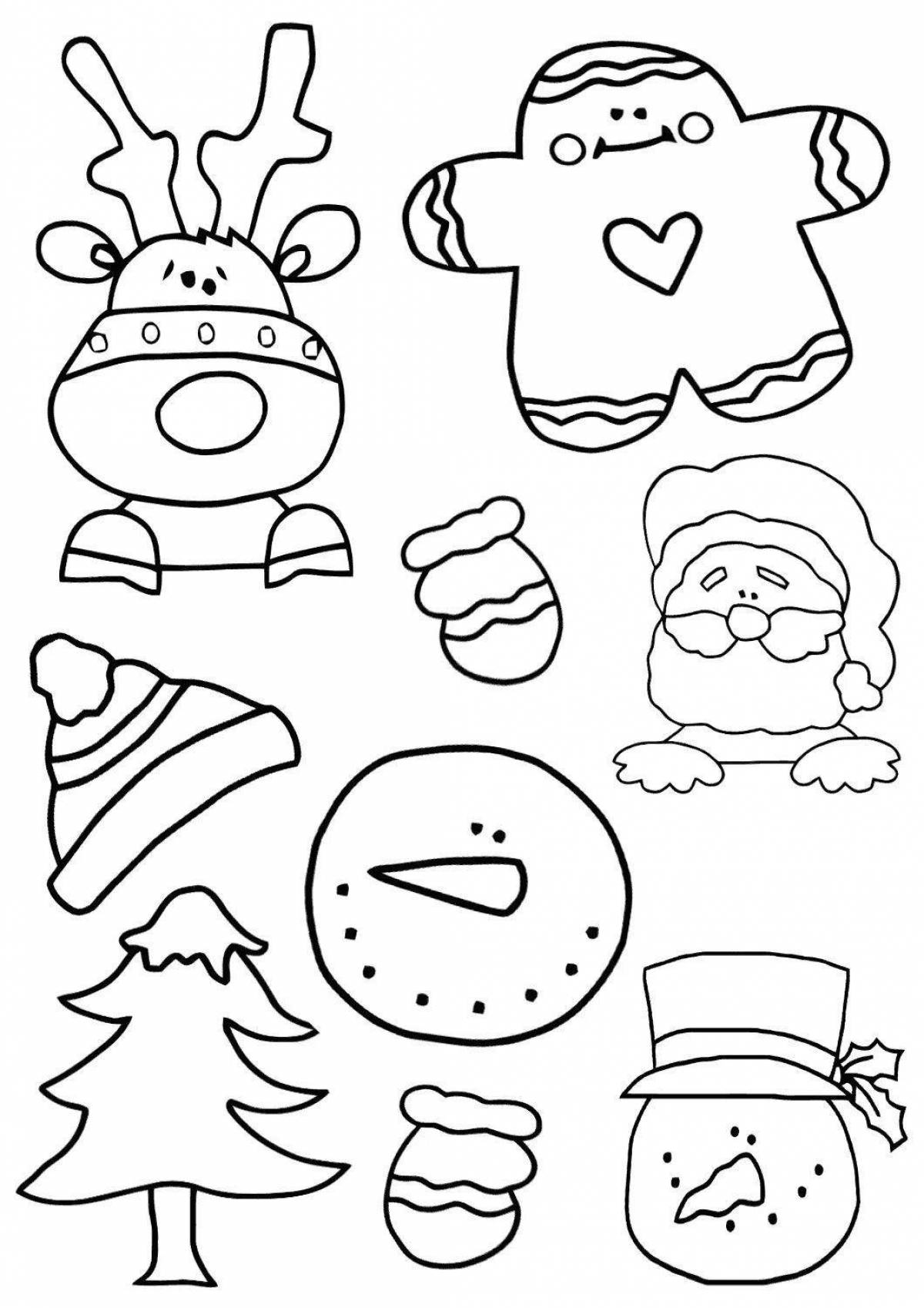 Colored stickers for coloring pages for children
