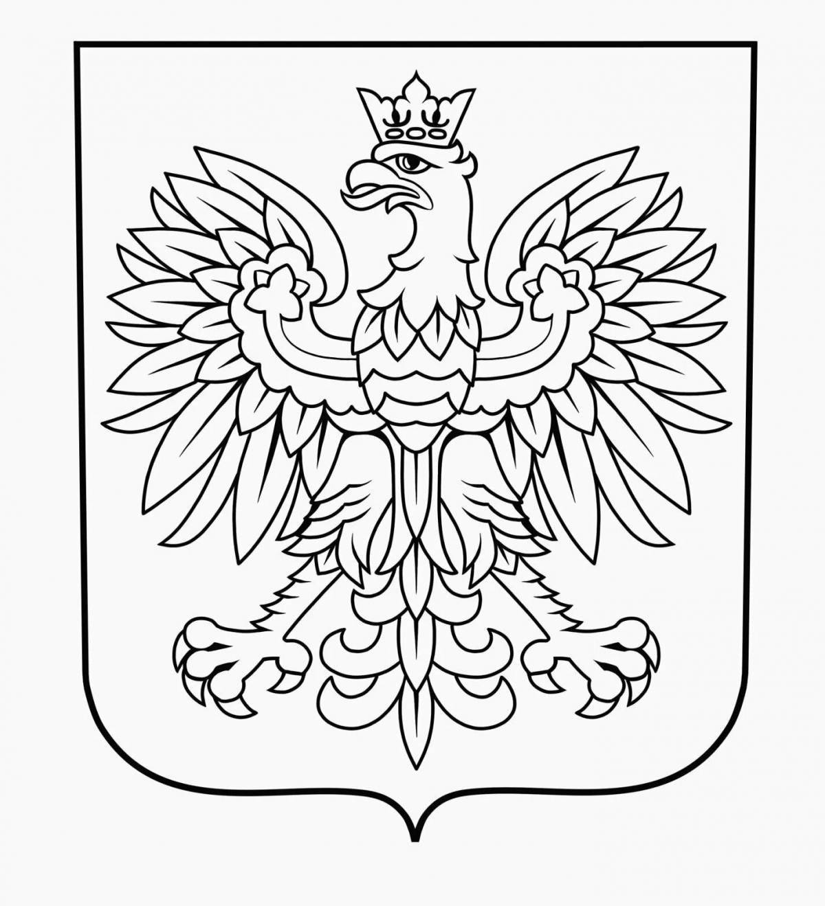 Attractive coloring pages with coats of arms of the countries of the world