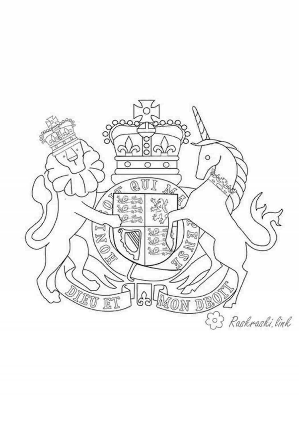 Delicate coloring coats of arms of the countries of the world