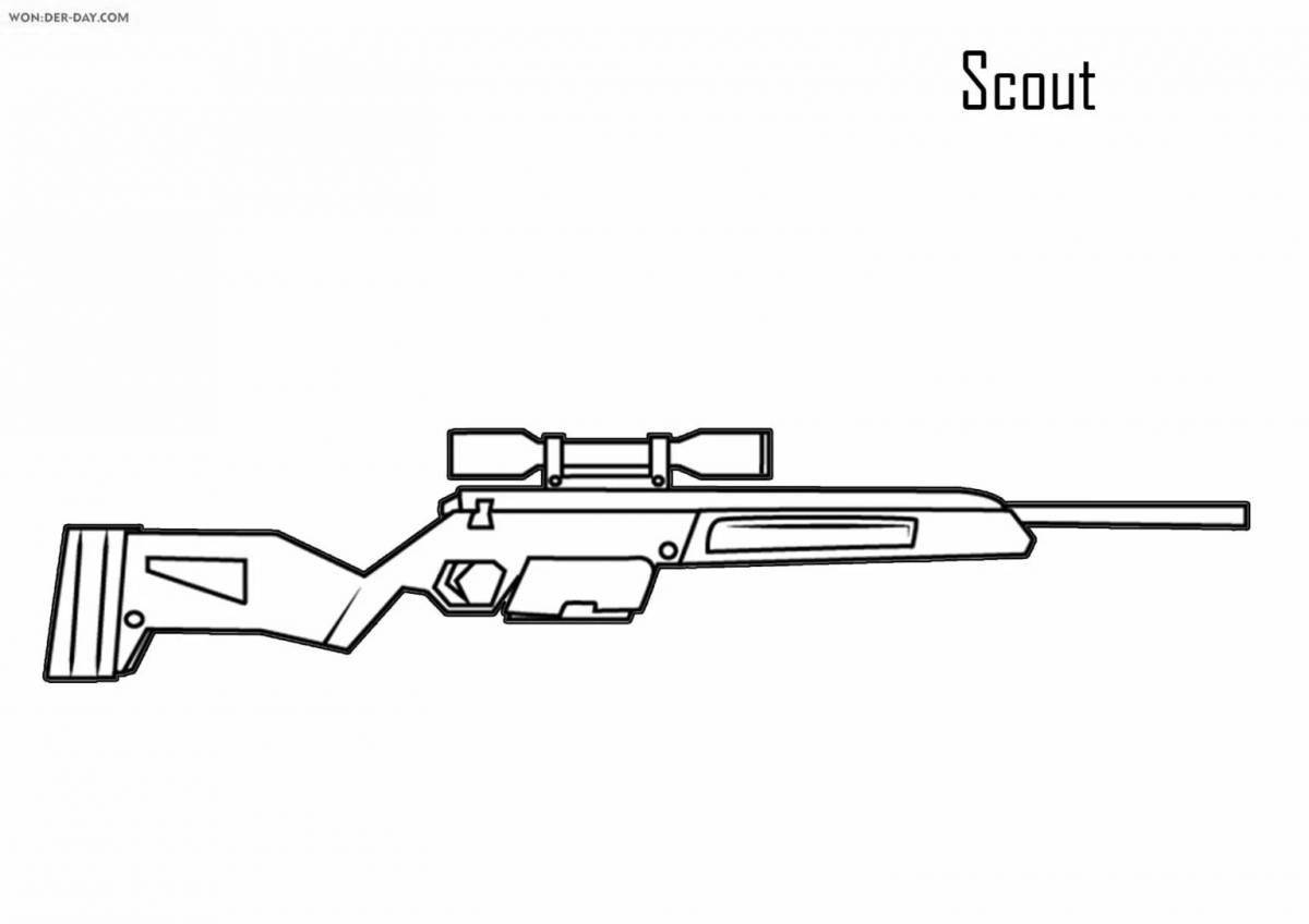 Funny standoff 2 weapon coloring page