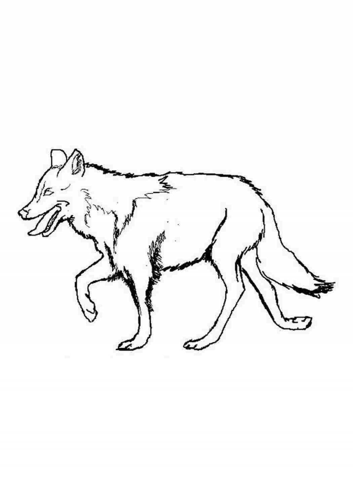 Great wolf coloring page