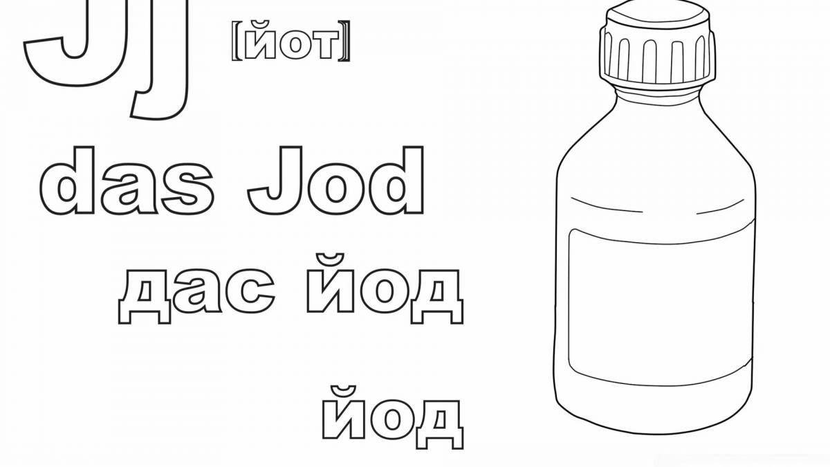 Fun iodine coloring book for preschoolers