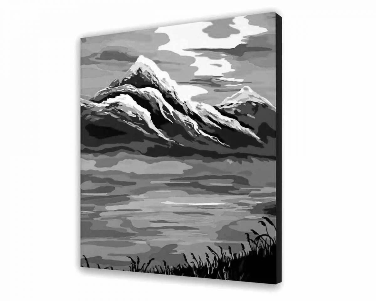 Раскраска горы Эльбрус