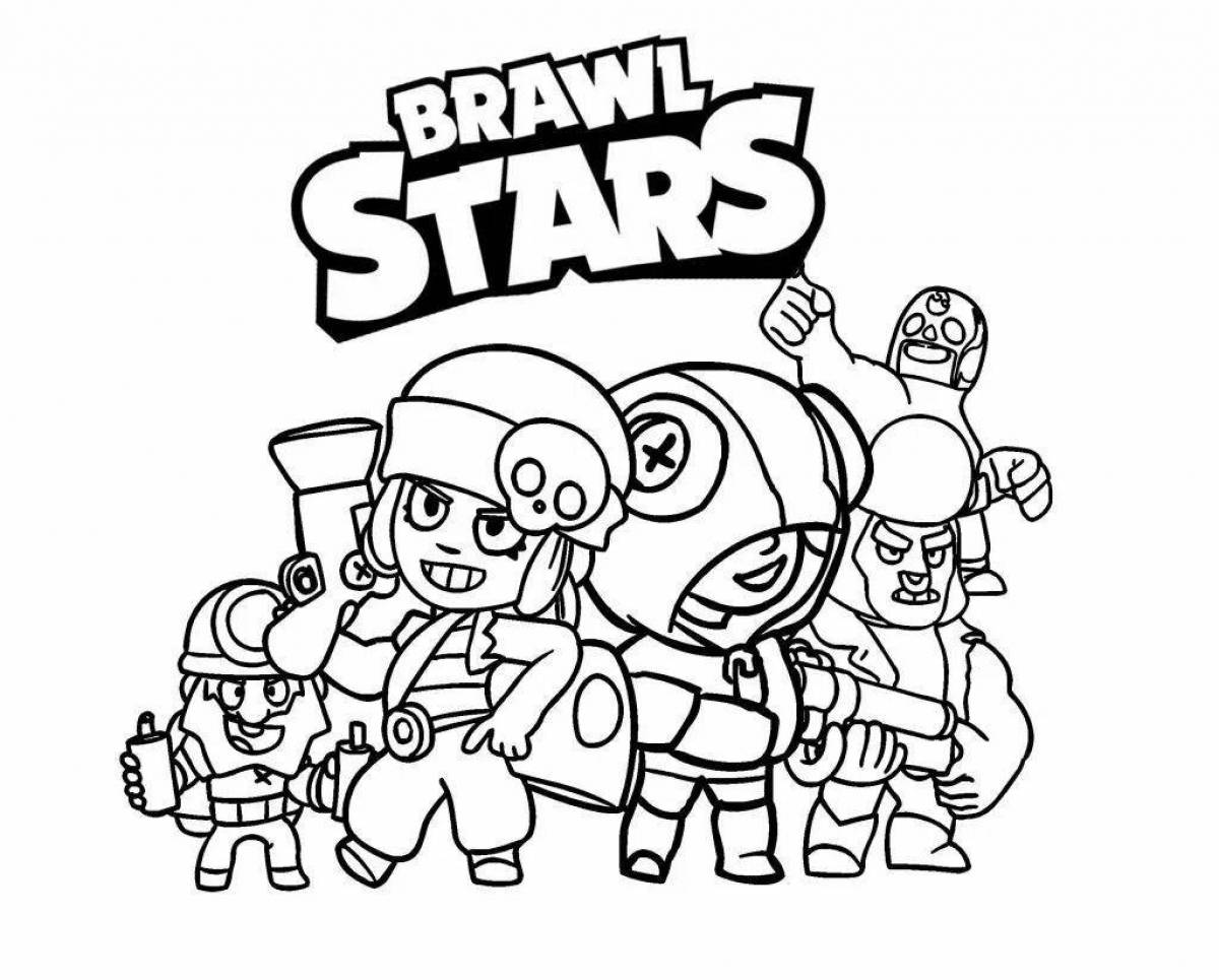 Coloring book bright print bravo stars