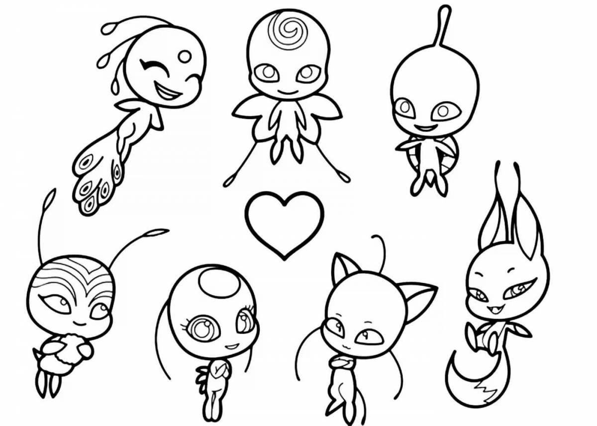 Adorable ladybug coloring page