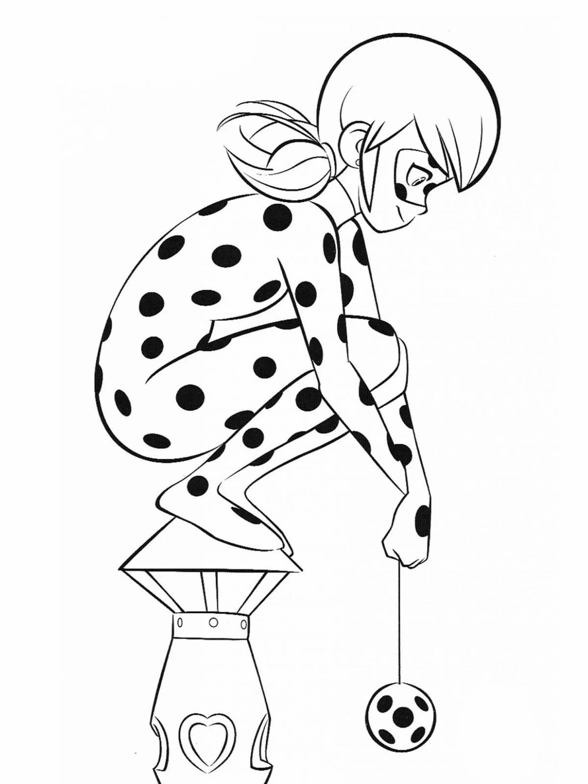 Coloring page spectacular ladybug