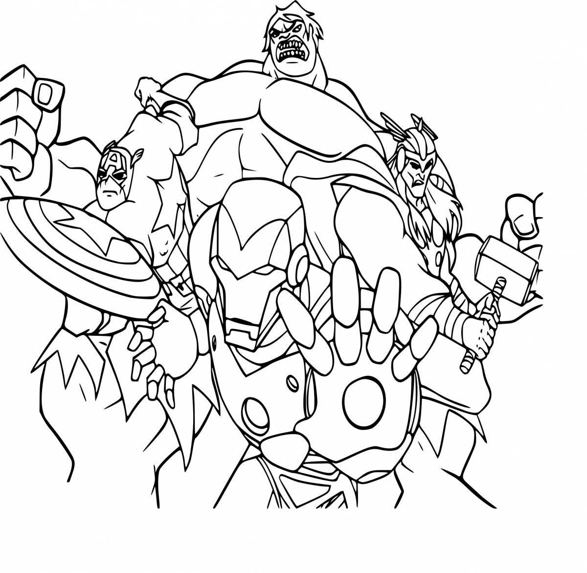 Brave hulk and thor coloring book