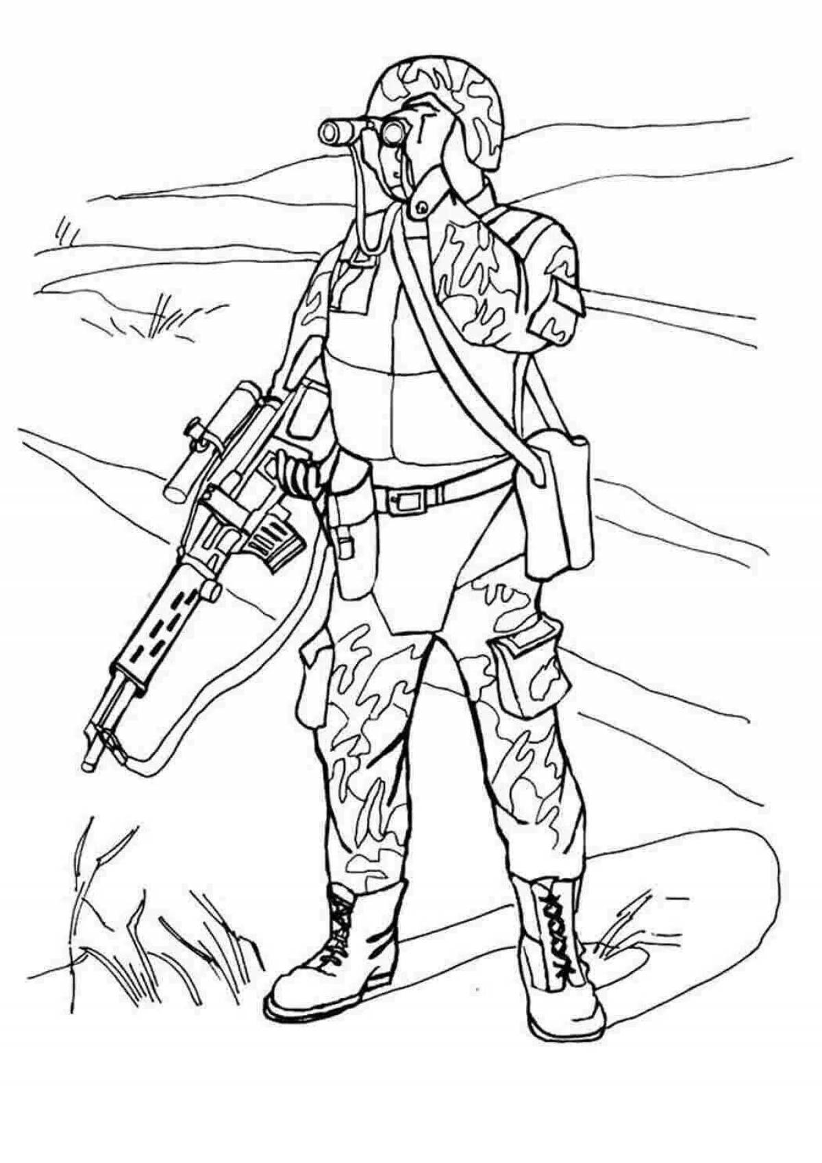 Fun coloring for infantry for students
