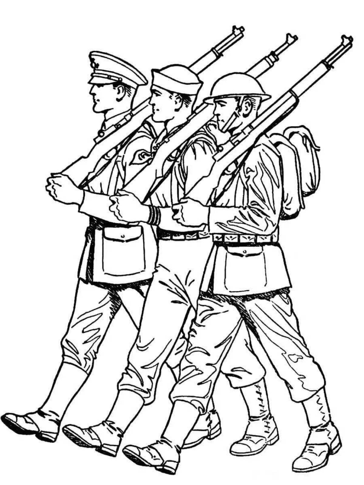 Amazing infantry coloring book for toddlers