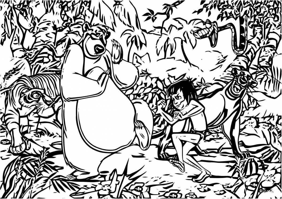 Mowgli's exciting coloring book