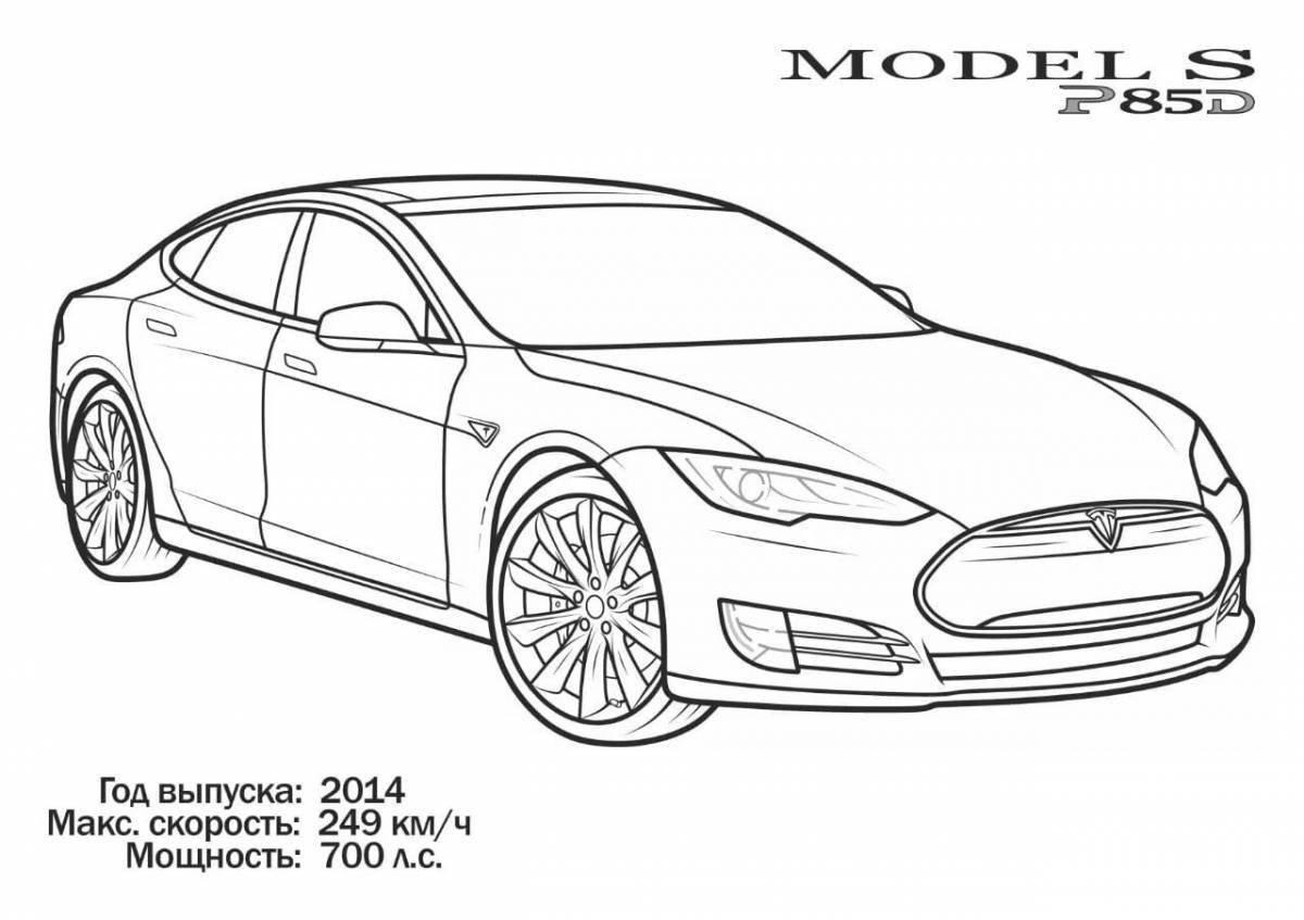 Trendy coloring tesla for boys
