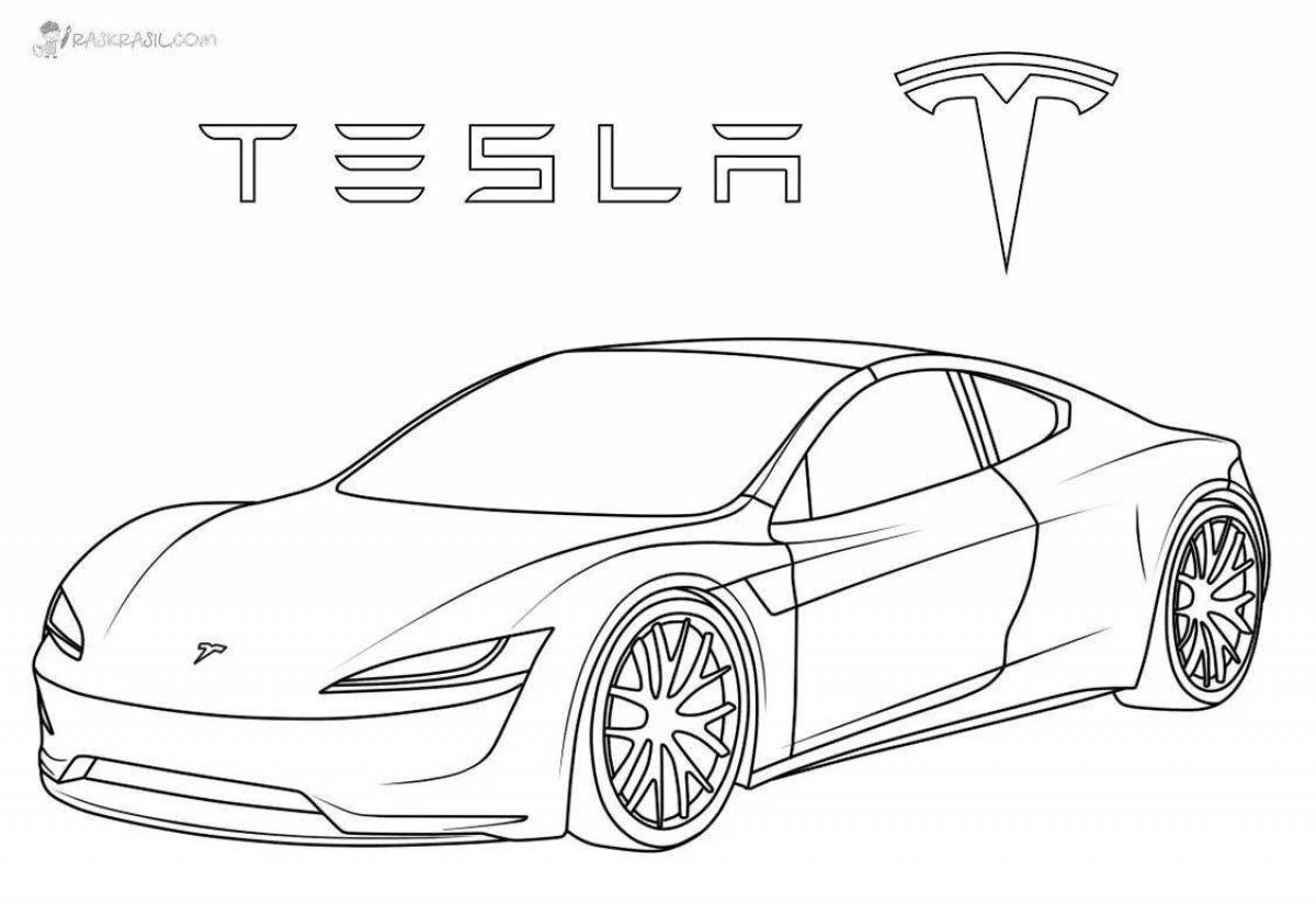 Cool tesla coloring book for boys