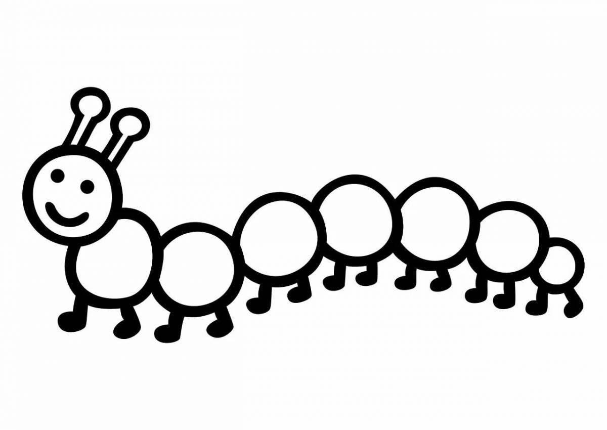 Adorable centipede coloring book for kids