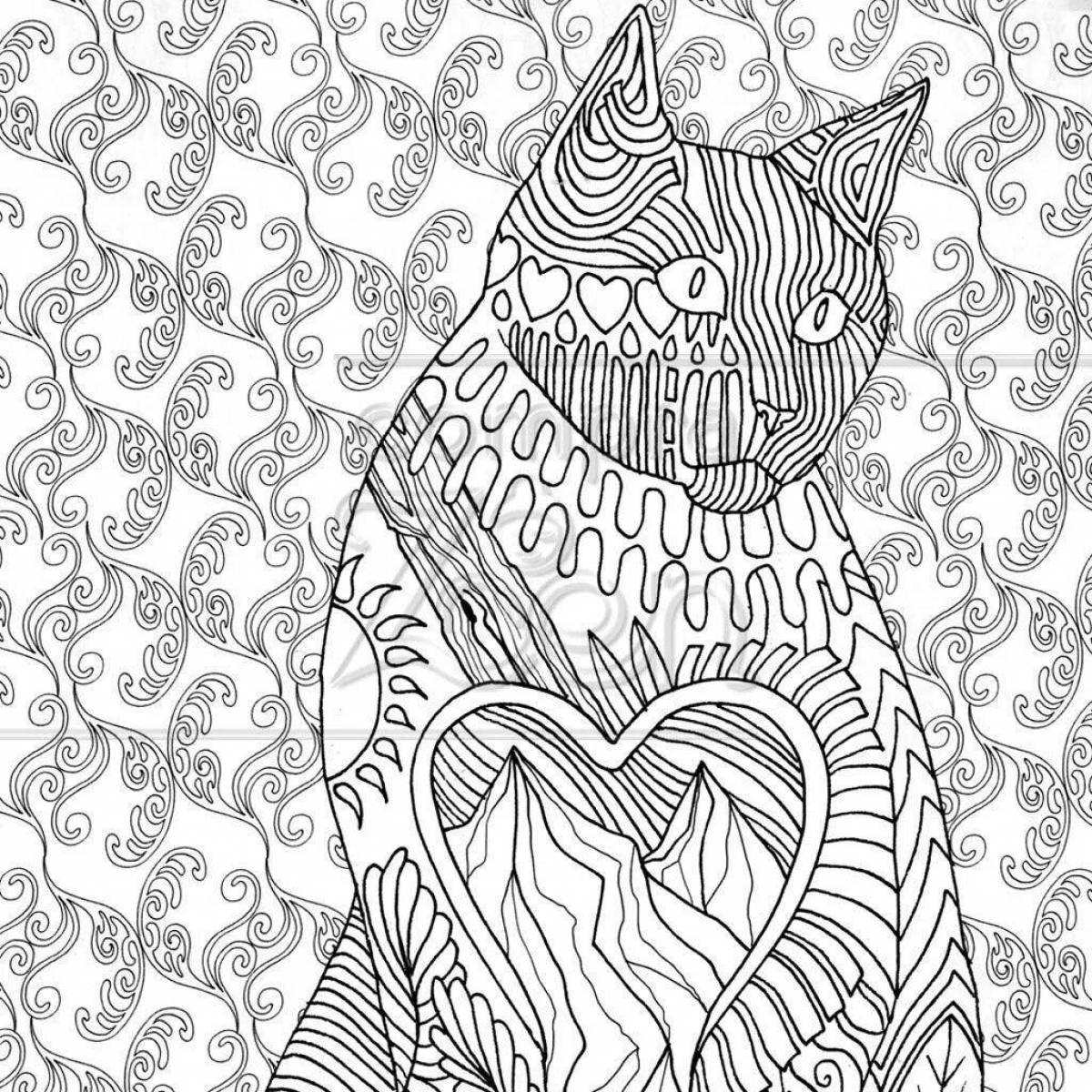 Naughty coloring cute cats