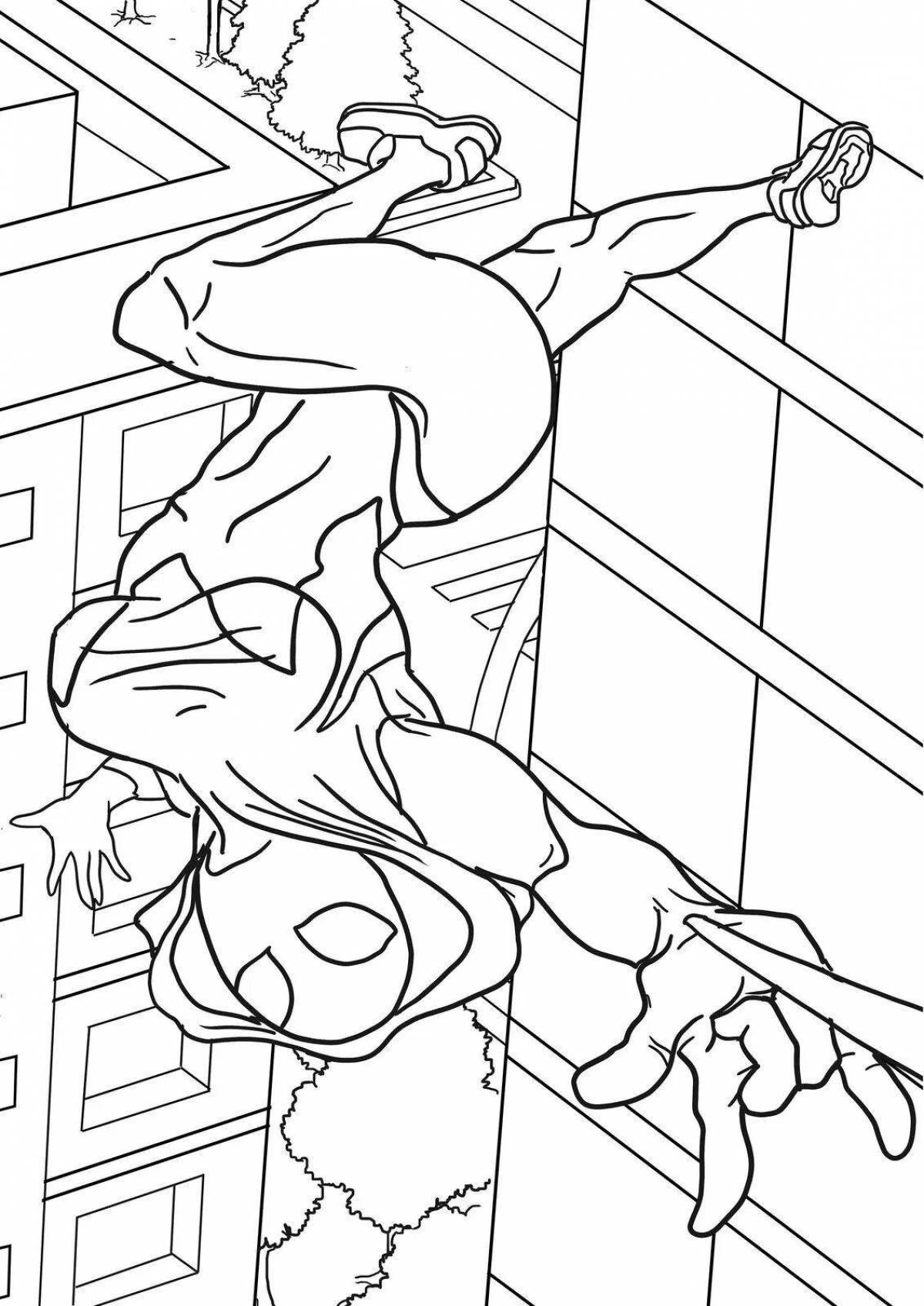 Spider-man's vibrant coloring page