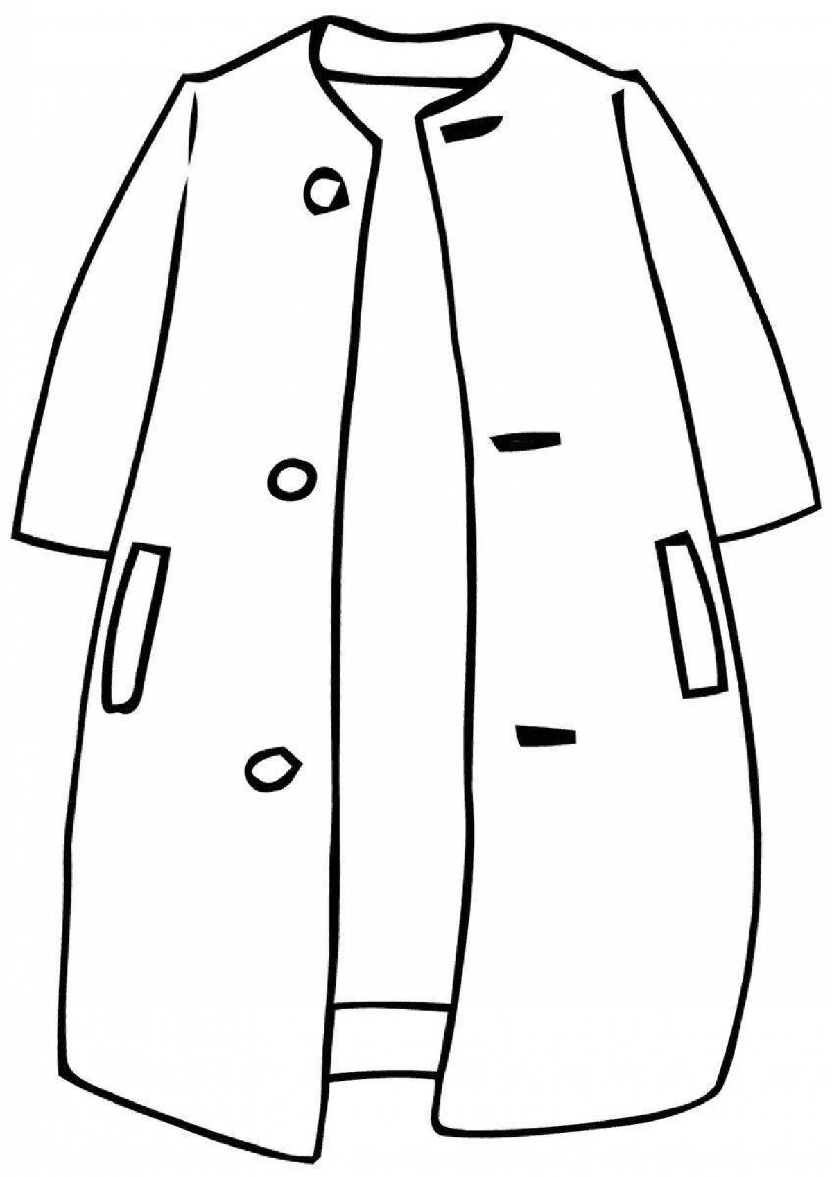 Coloring page funny raincoat for kids