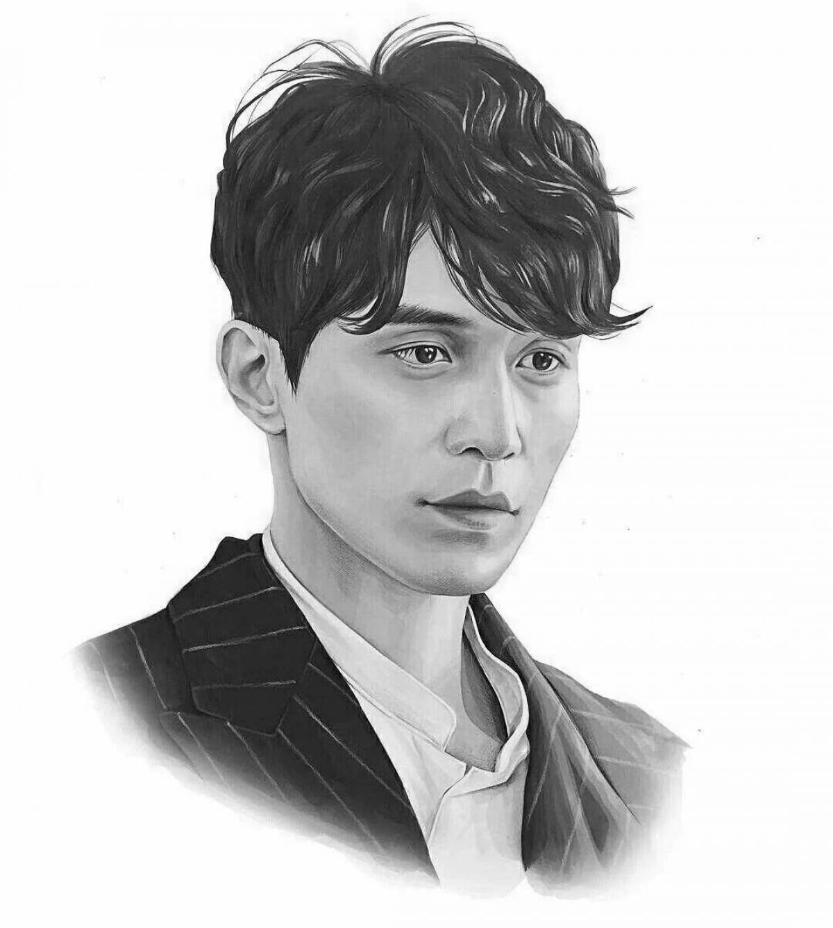 Coloring page stylish lee dong-wook