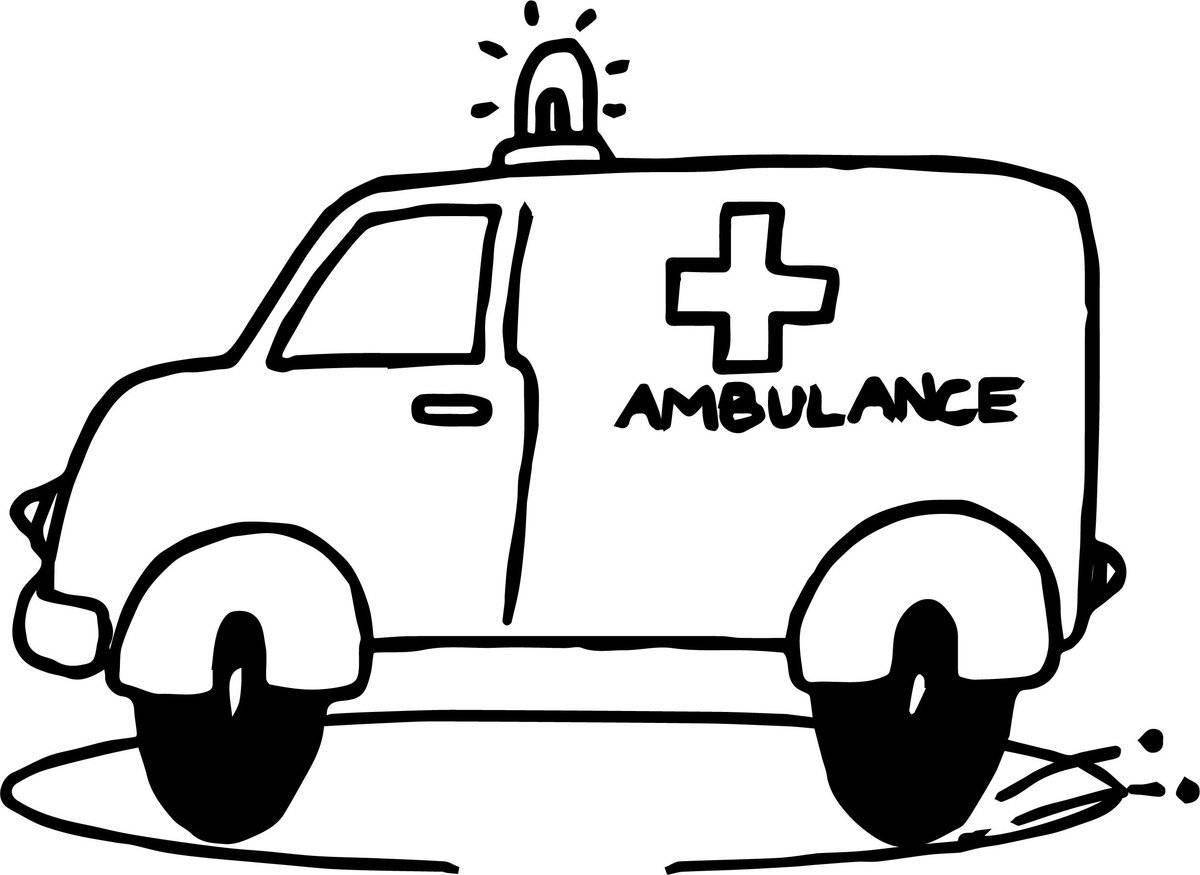 Shiny ambulance drawing