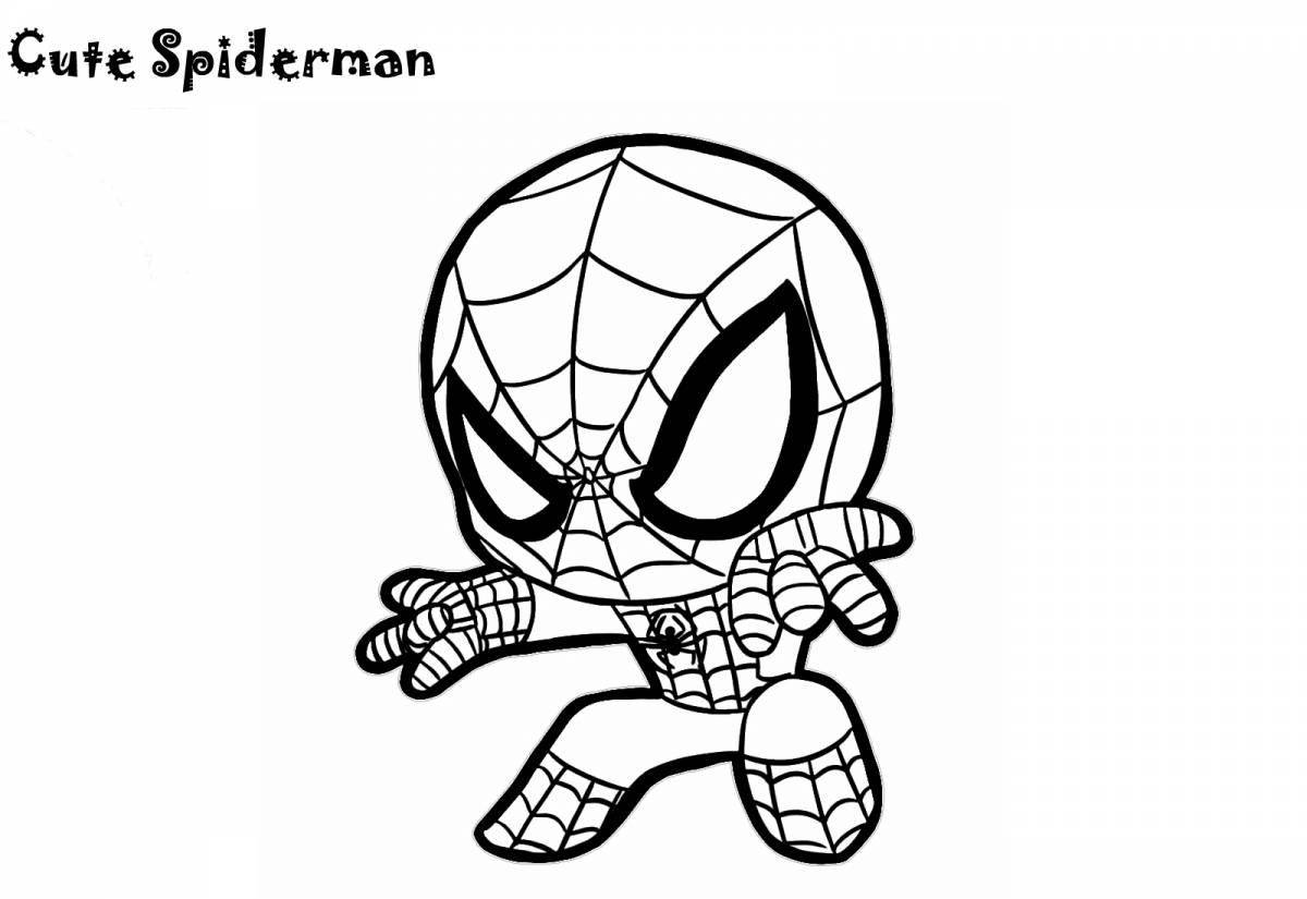 Spiderman's simple coloring page