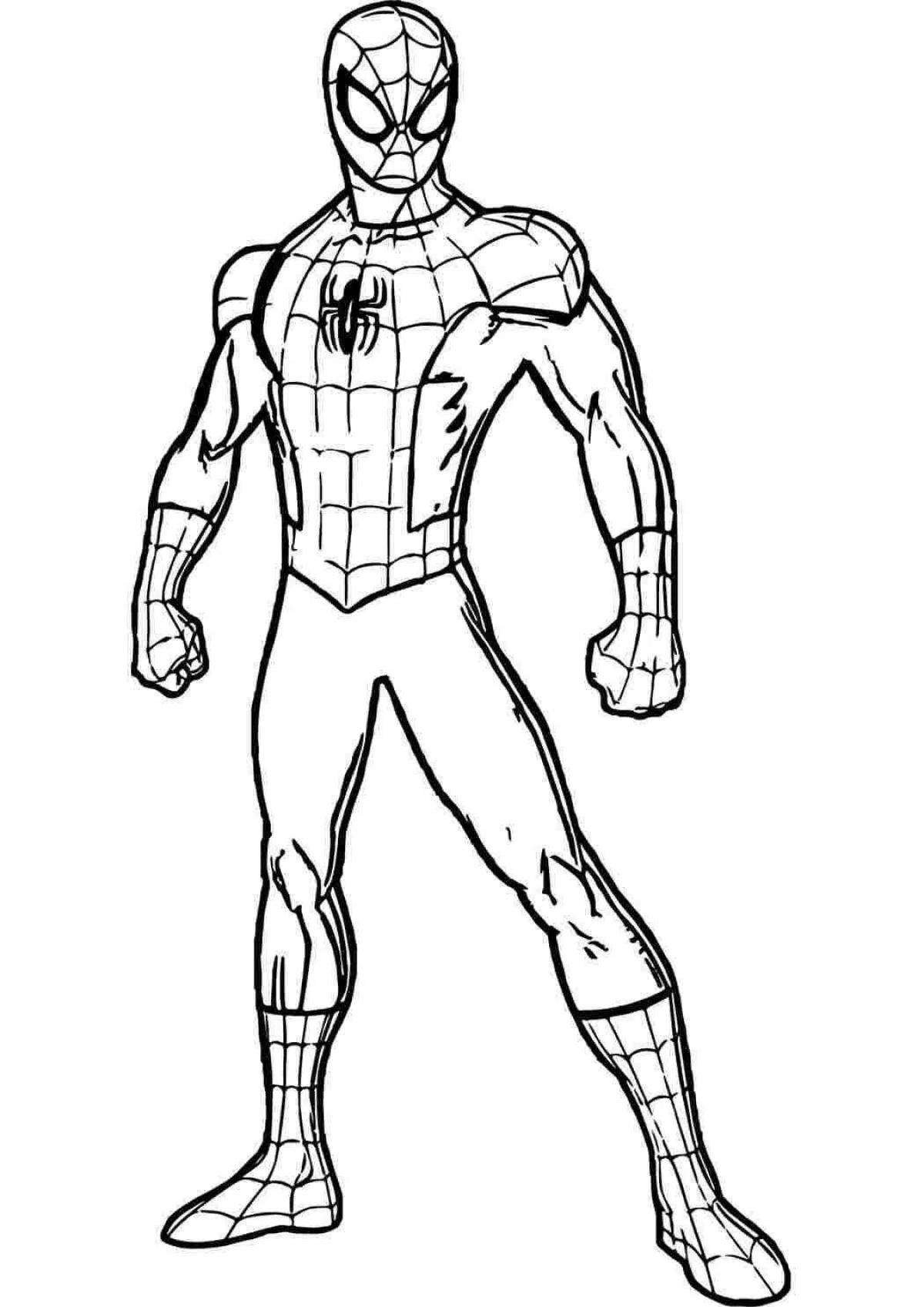 Spiderman coloring without decorations