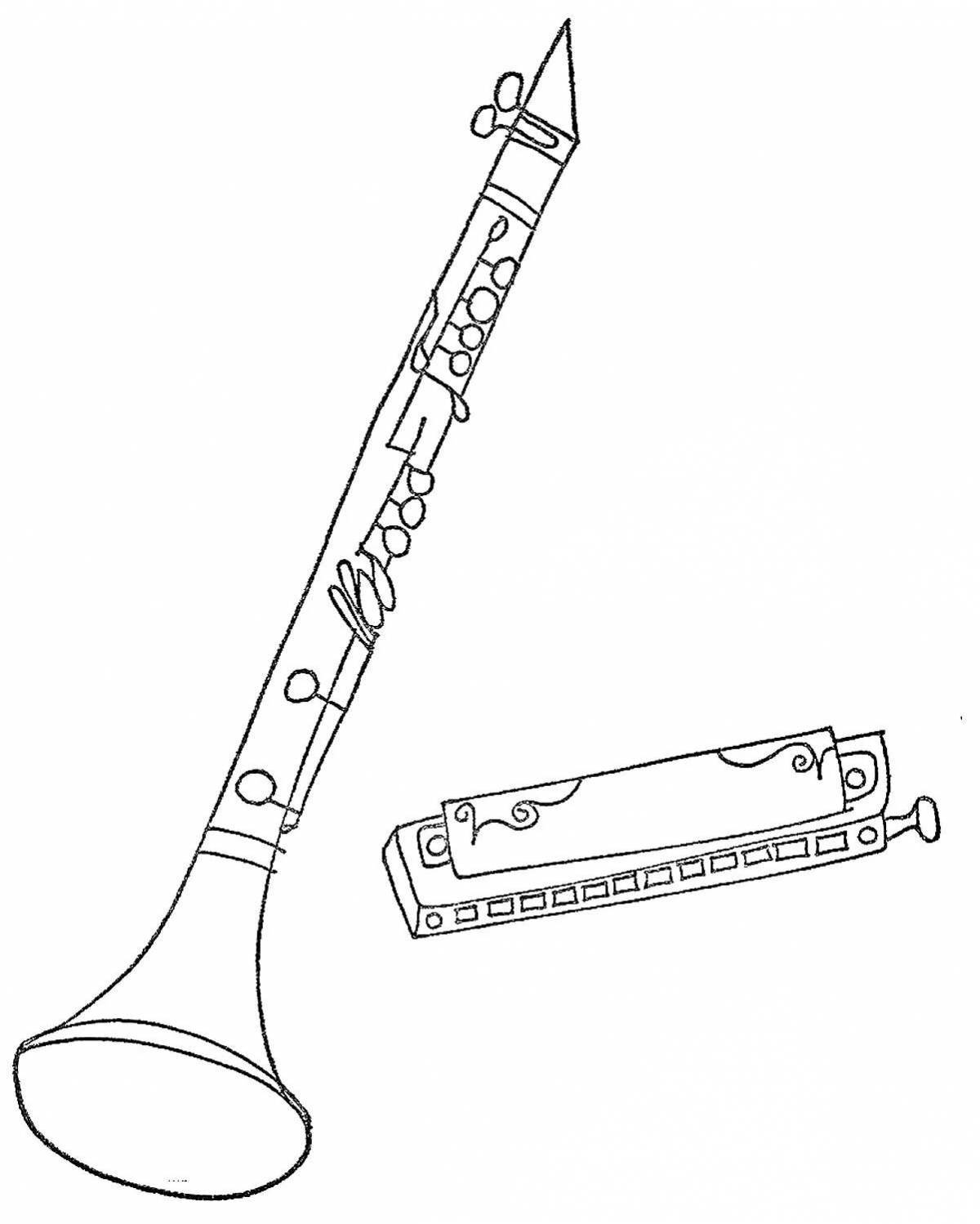 Dazzling coloring page musical instrument