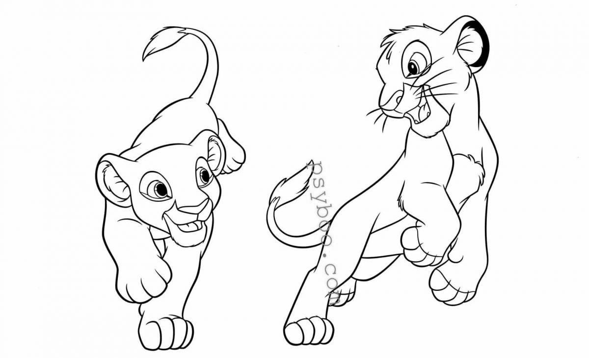 Nala the lion king majestic coloring book