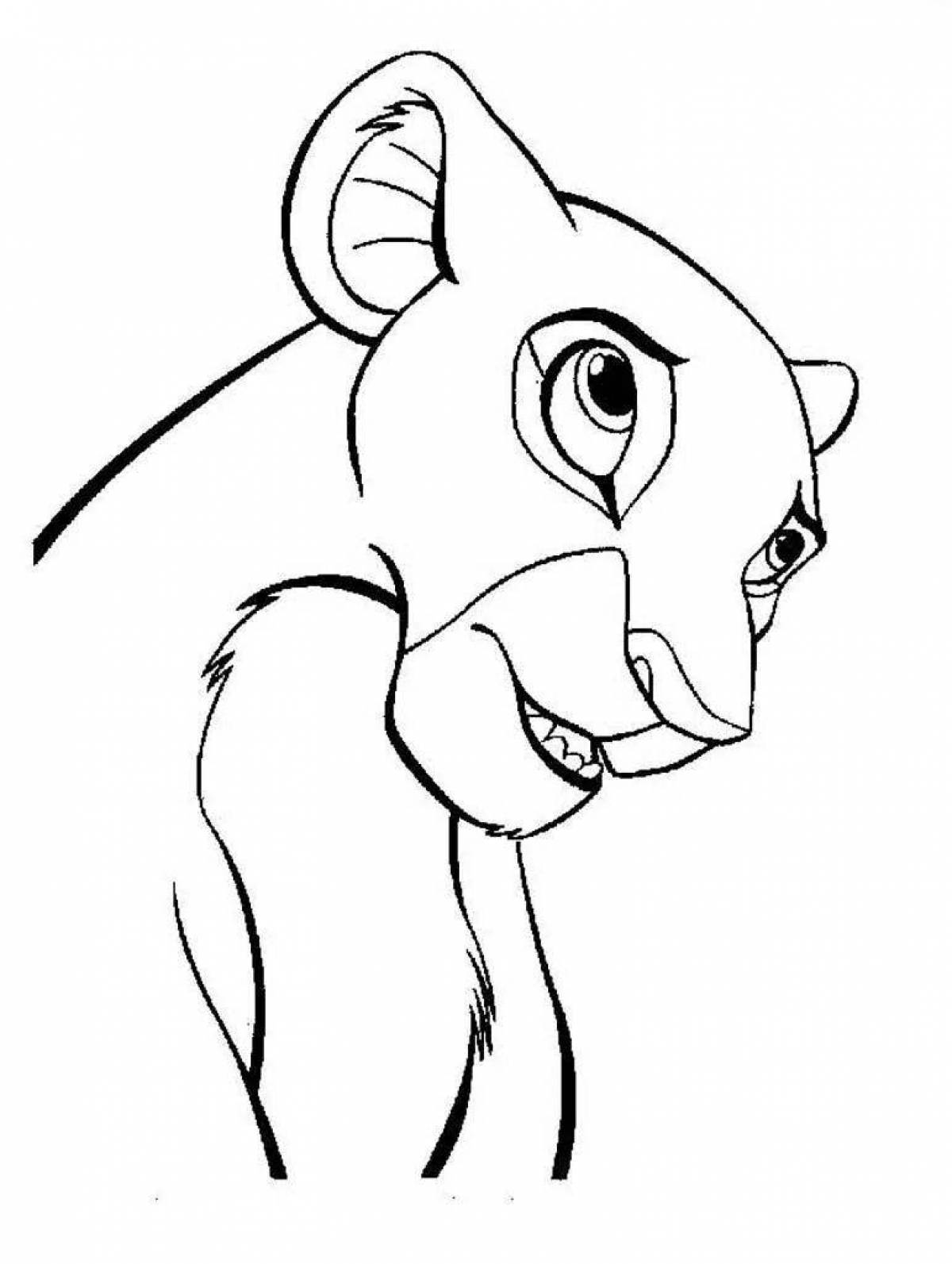 Nala the lion king shining coloring book