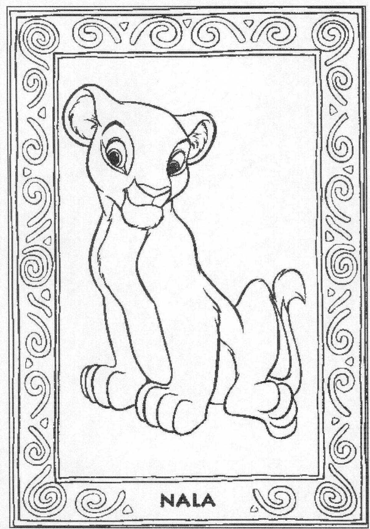 Noble coloring lion king nala