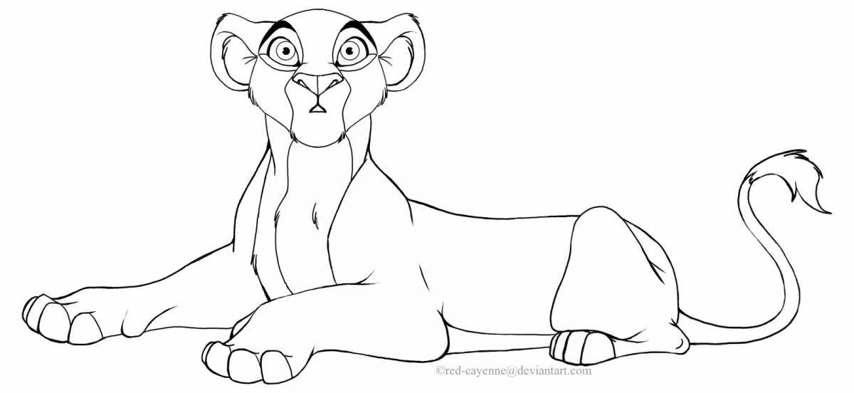 Fine coloring lion king nala
