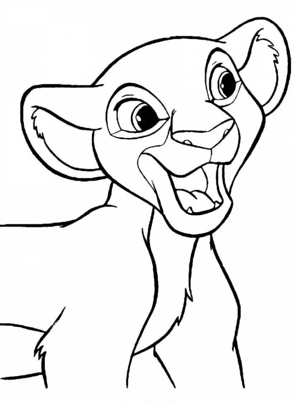 Dazzling coloring lion king nala