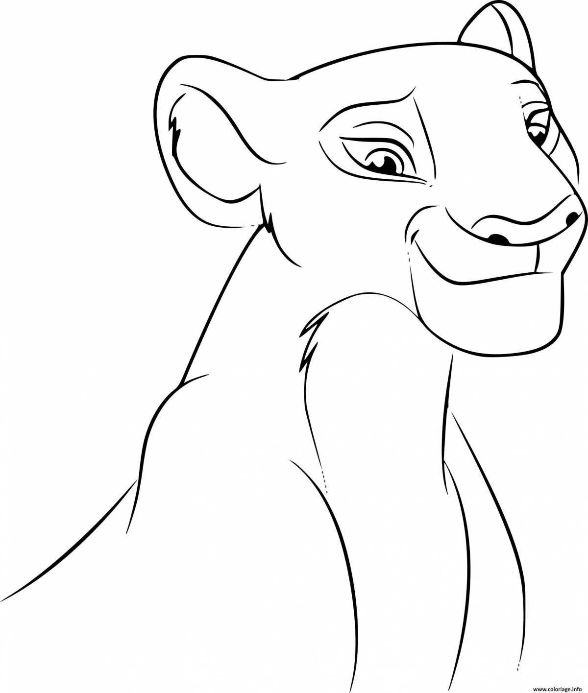 Nala the lion king glitter coloring book