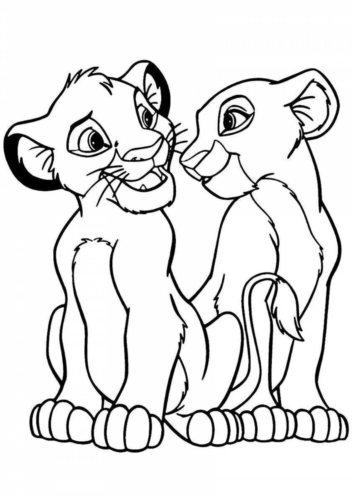 Generous coloring lion king nala
