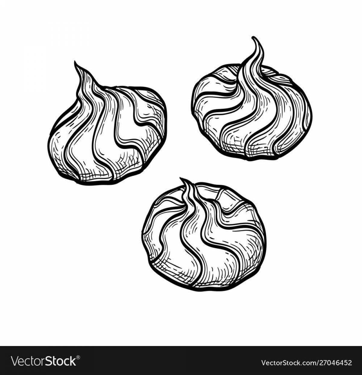 Bright marshmallow coloring for kids