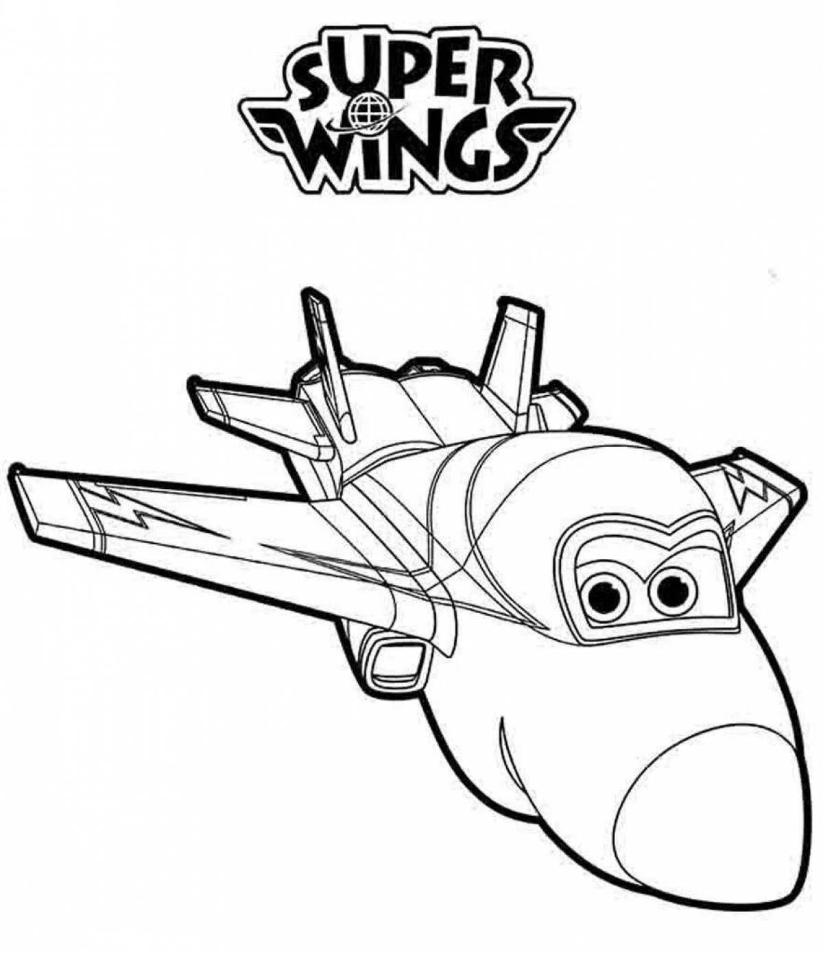 Красочная раскраска super wings floor
