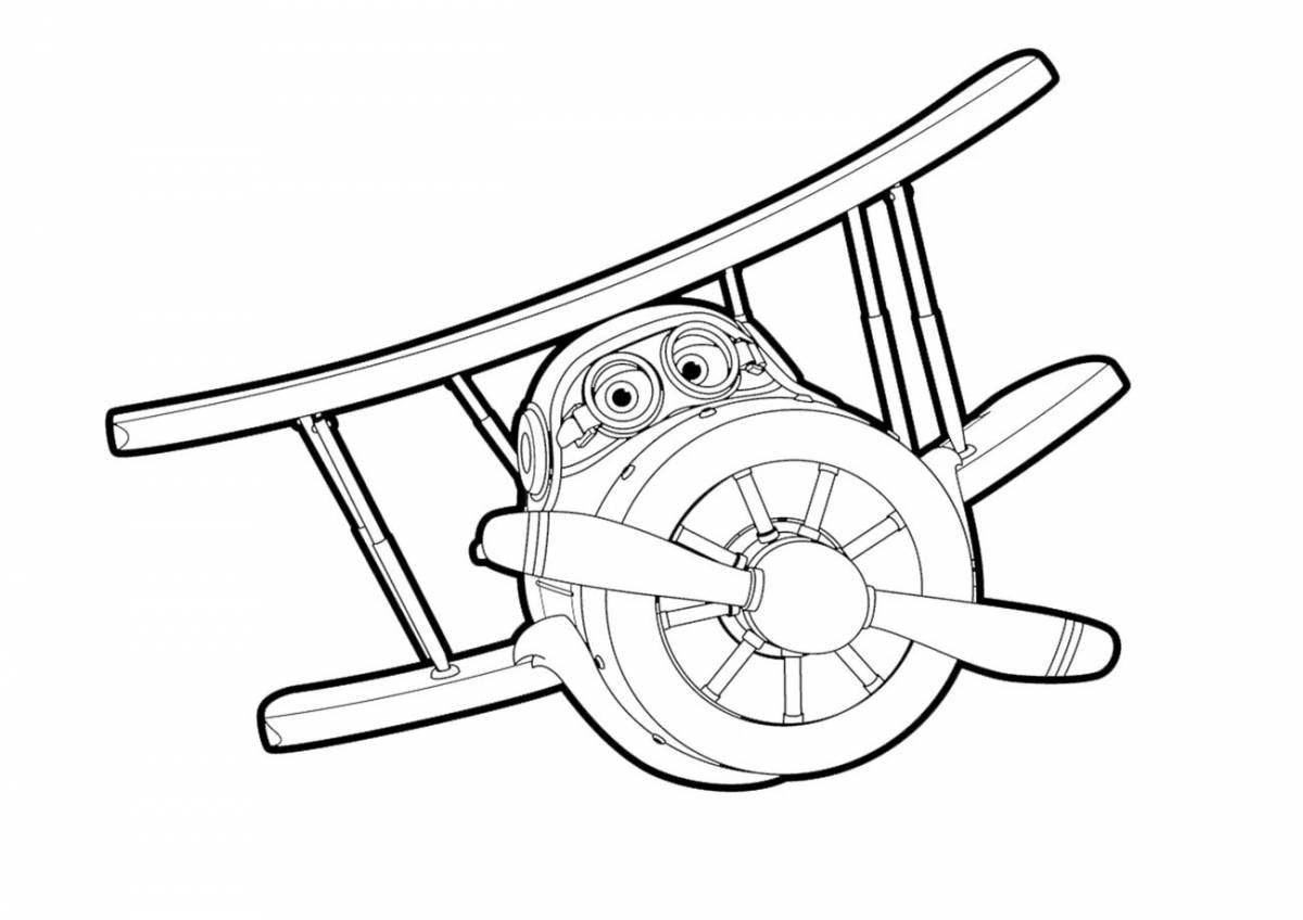 Радостная раскраска super wings floor