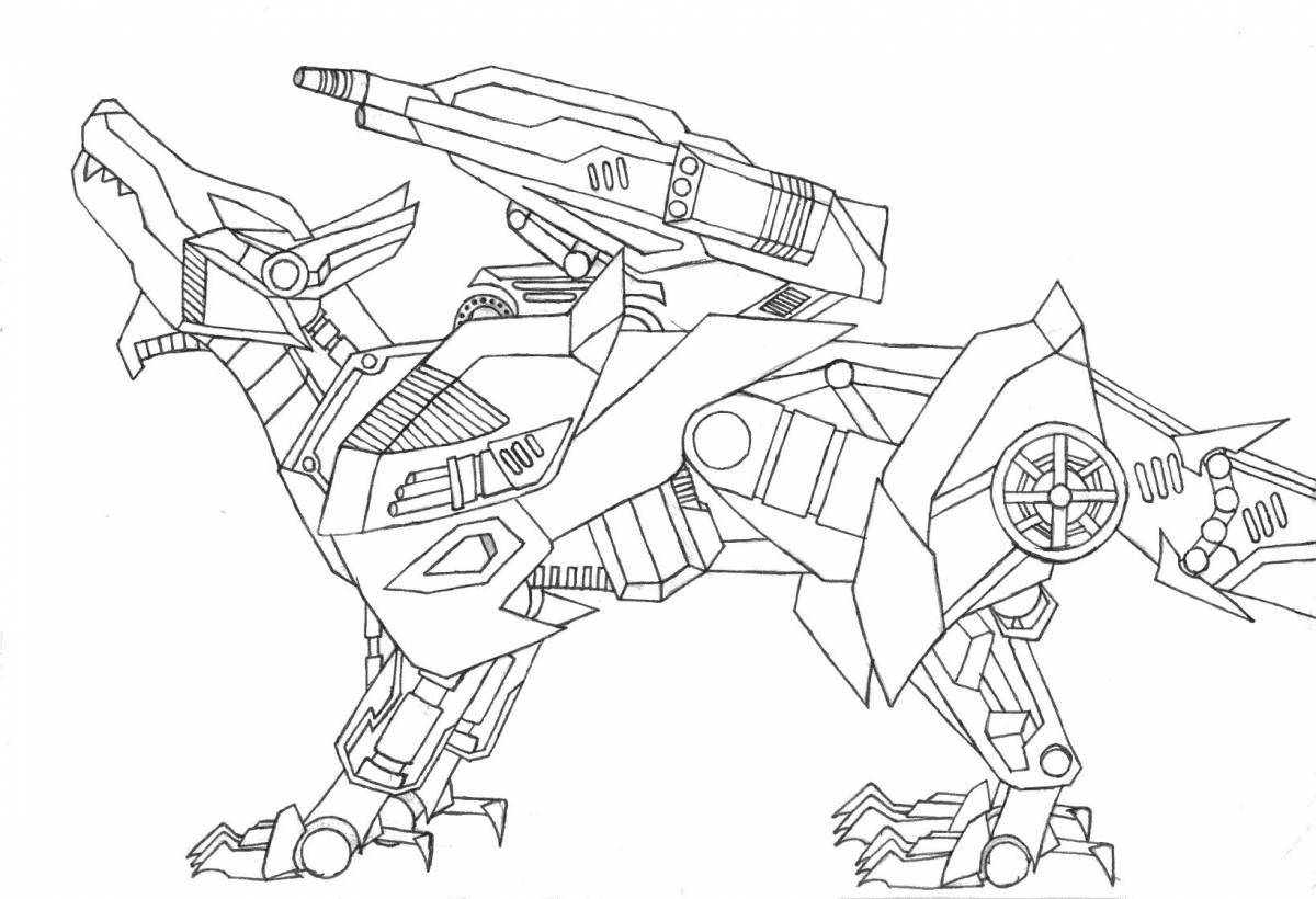 Яркие дикие крикуны cerberus coloring page