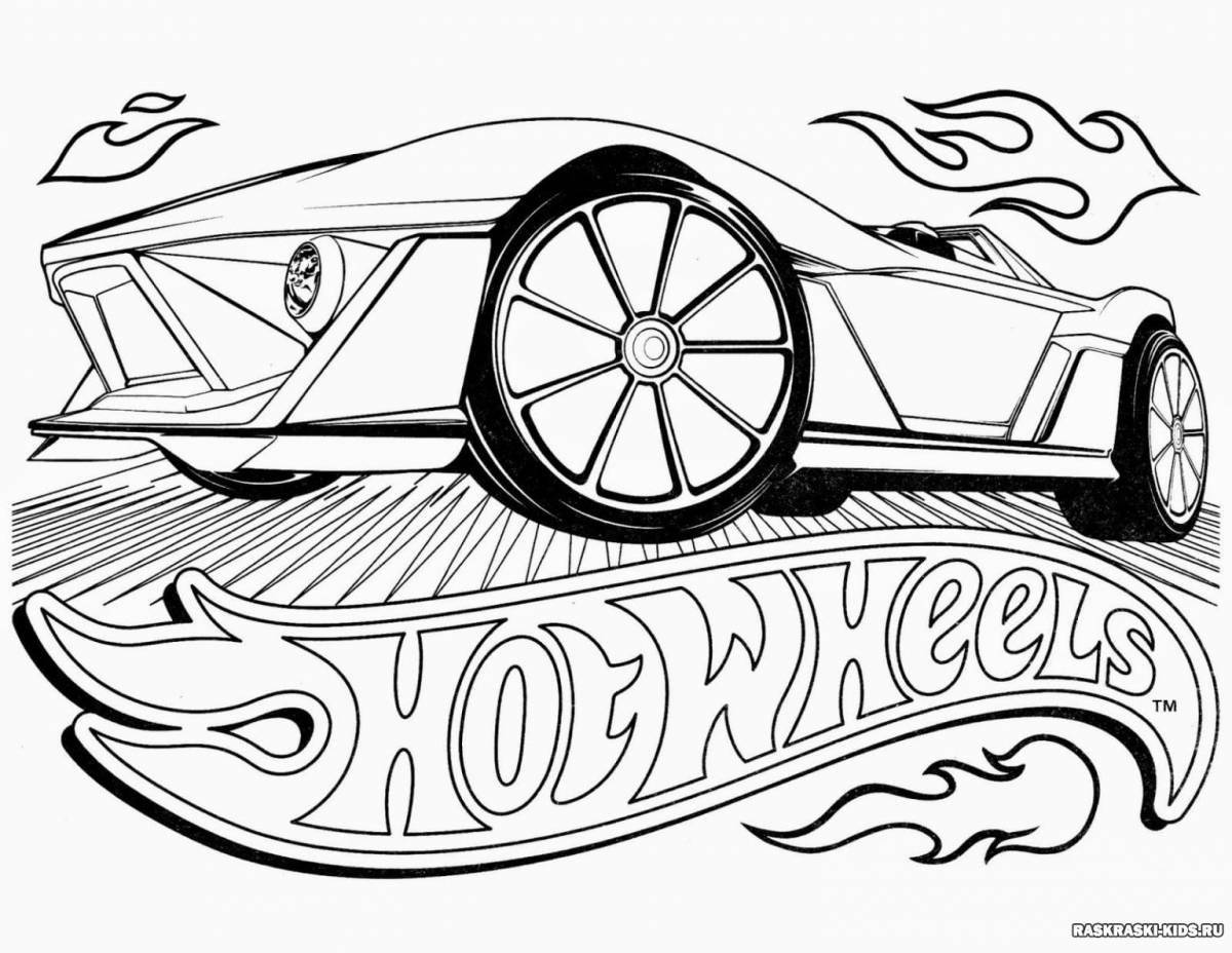 Hot wheels coloring pages