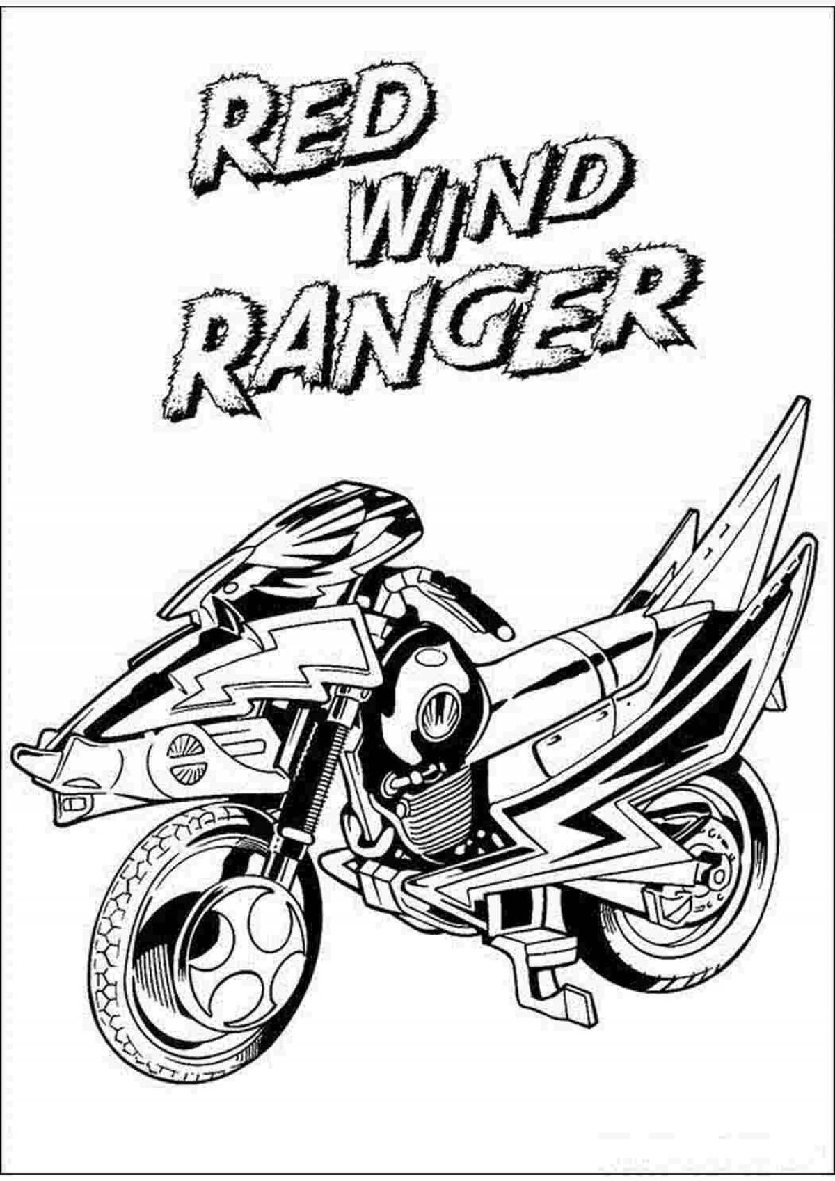 Coloring page glowing motorcycles hot wheels