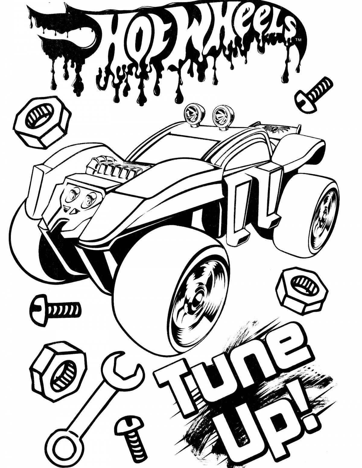 Awesome hot wheels coloring pages