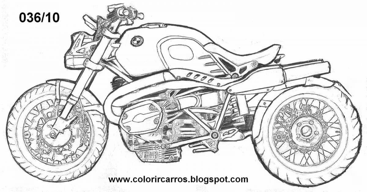 Attractive coloring of hot wheels motorcycles
