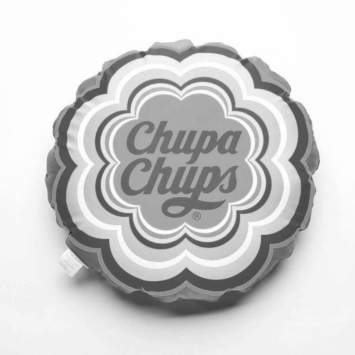 Очаровательная раскраска логотипа chupa chups