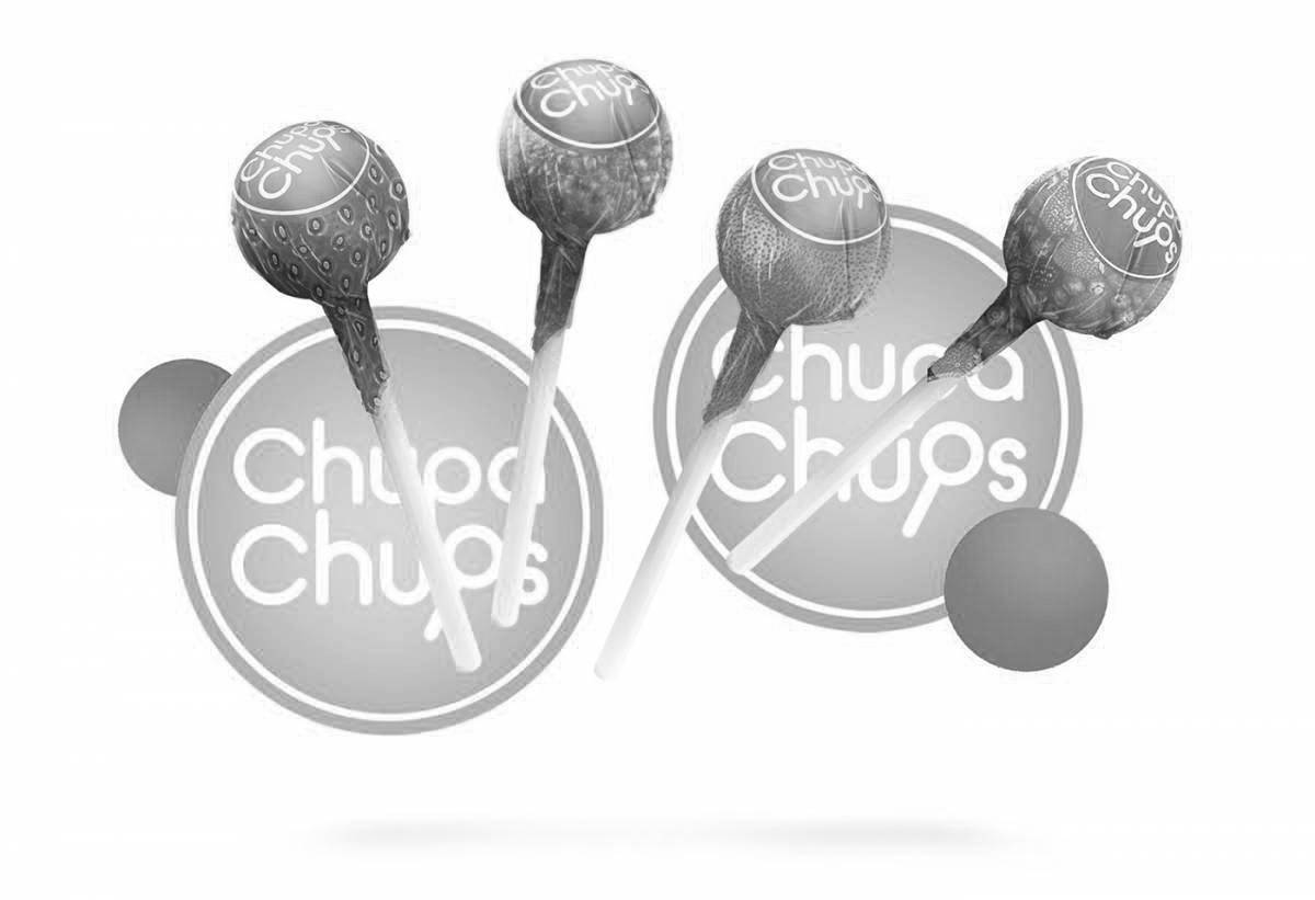 Radiant chupa chups logo coloring page