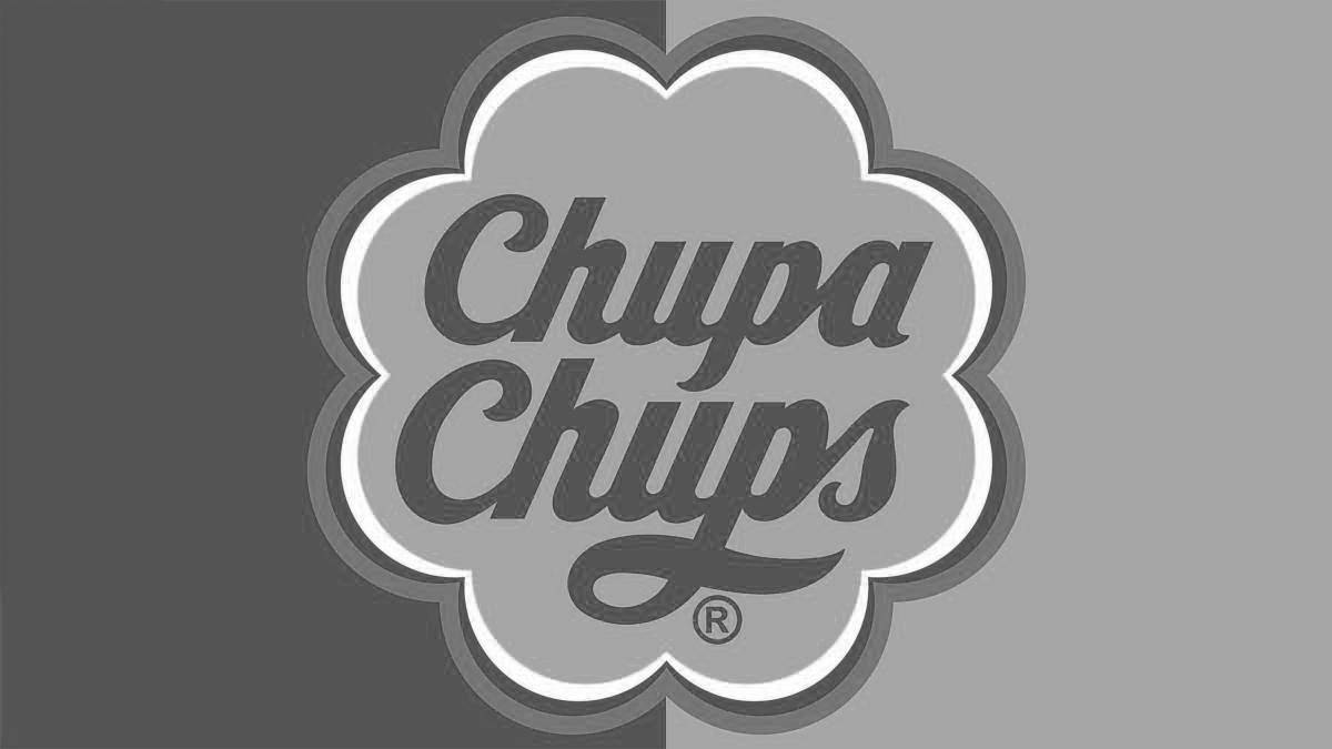Живая раскраска логотипа chupa chups