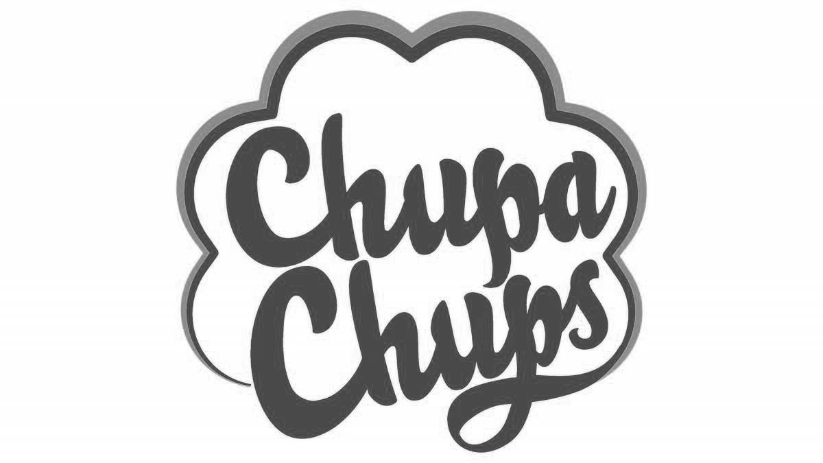 Animated chupa chups logo coloring book