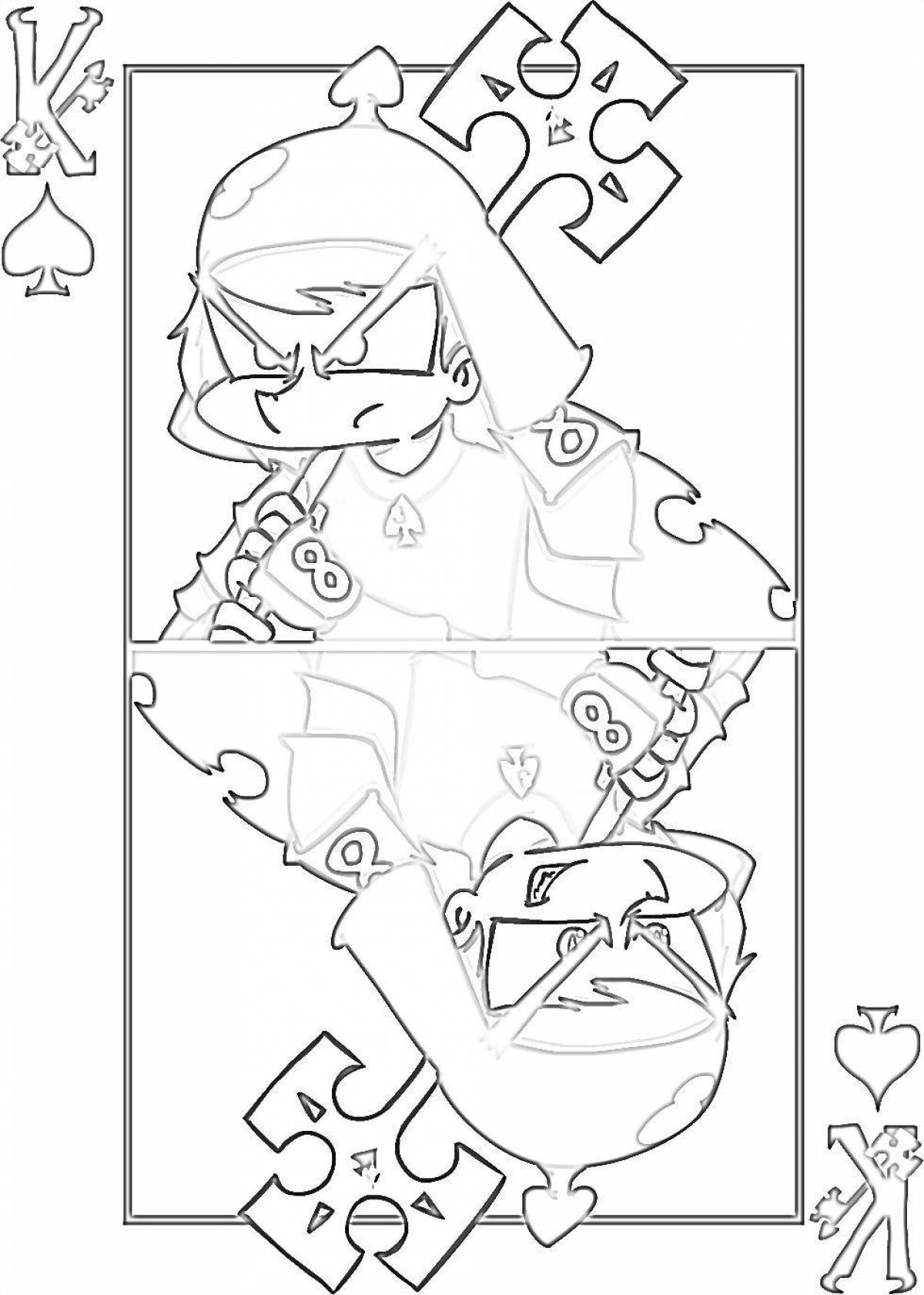 Fun coloring mafia 13 cards