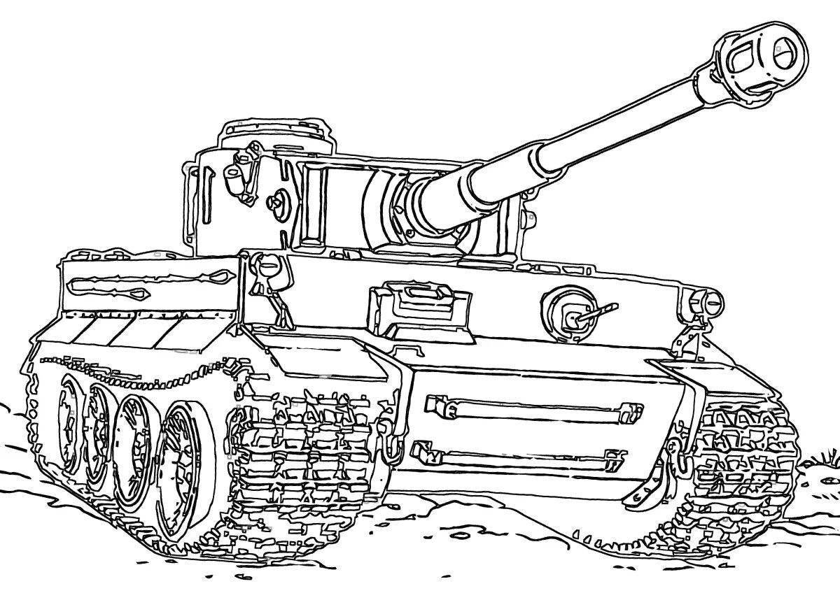 Coloring Pages Tank tiger 2 (28 pcs) - download or print for free #27157