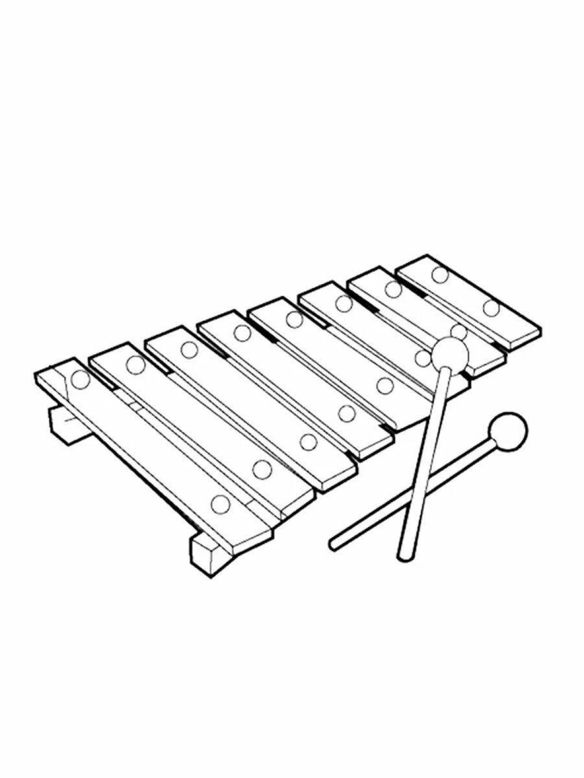 Ксилофон музыкальный инструмент рисунок